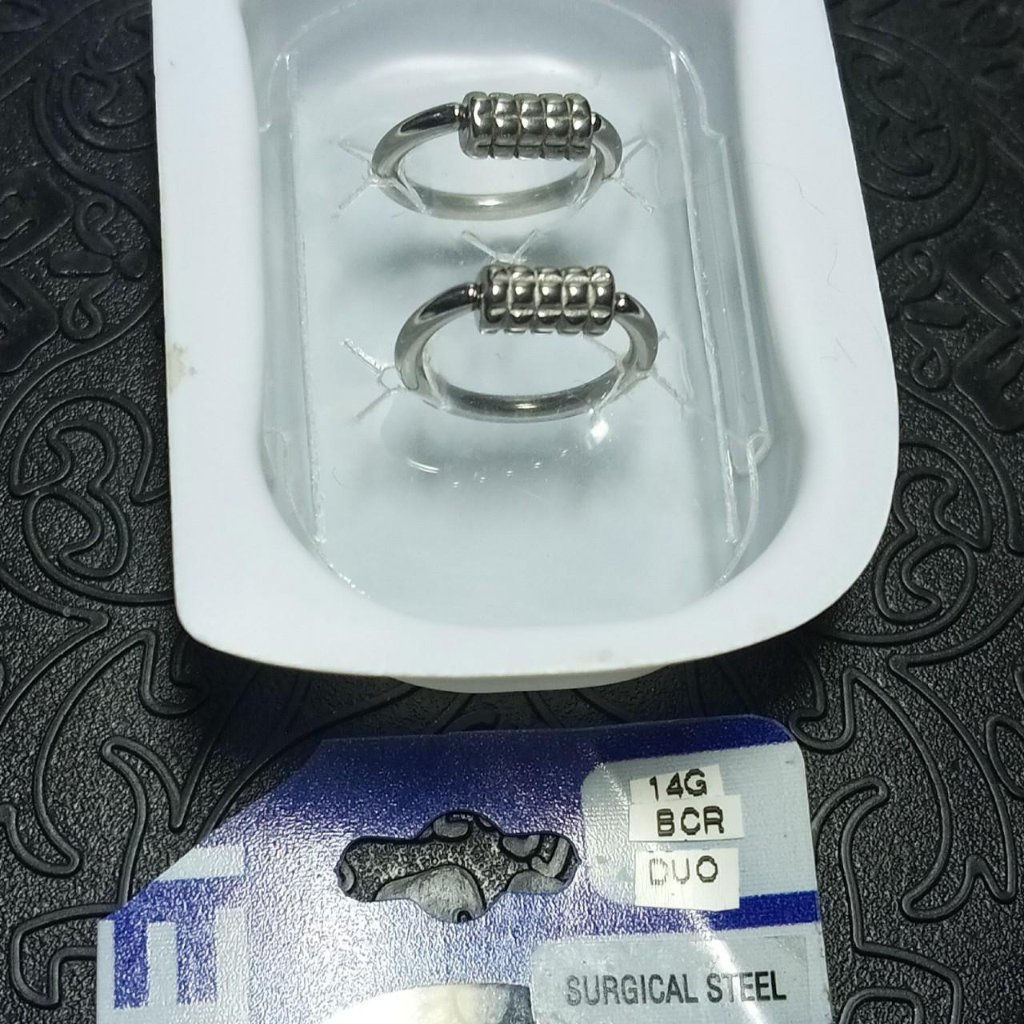 Duo 14g Beaded Captive Rings Cbr
